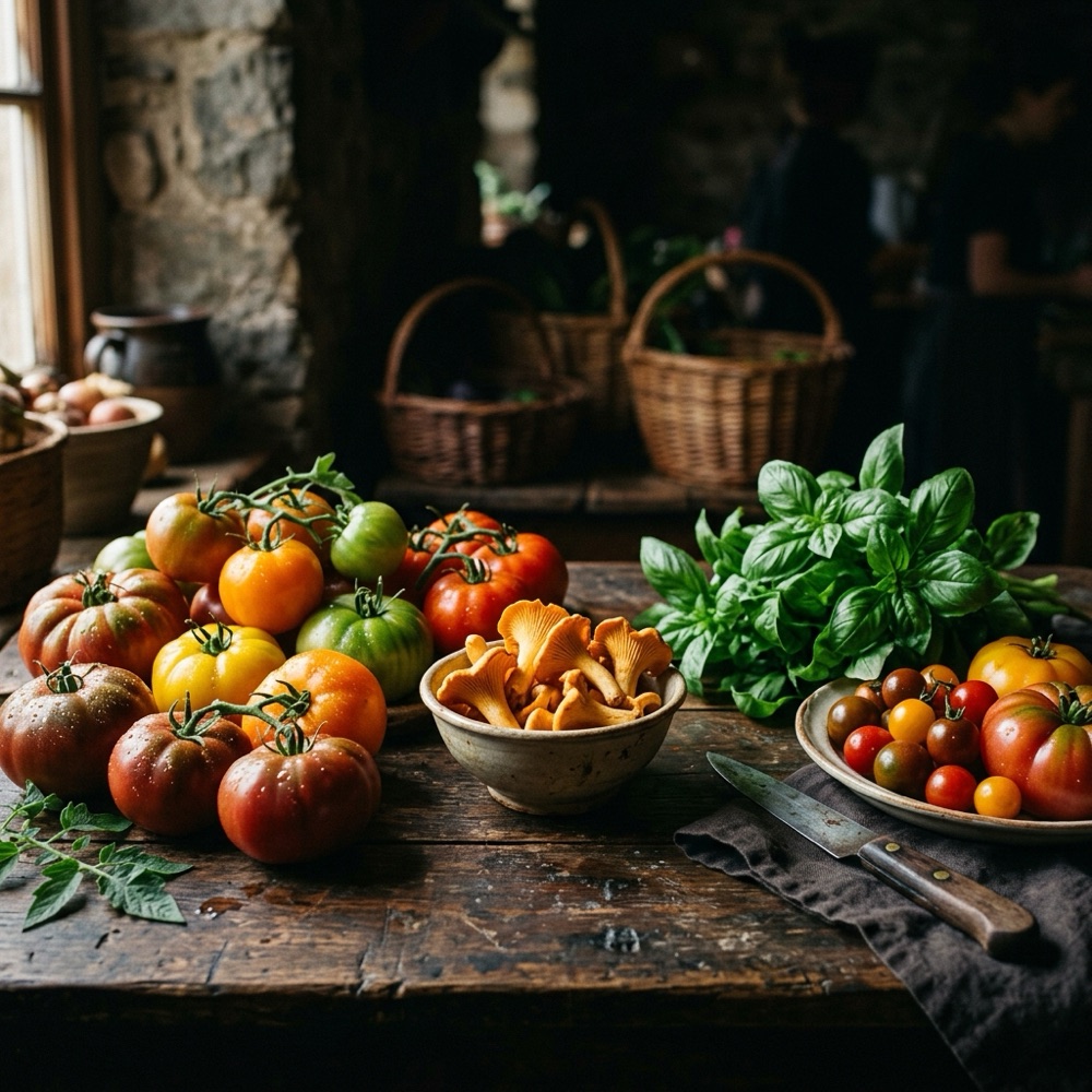 Légumes et herbes fraîches du marché